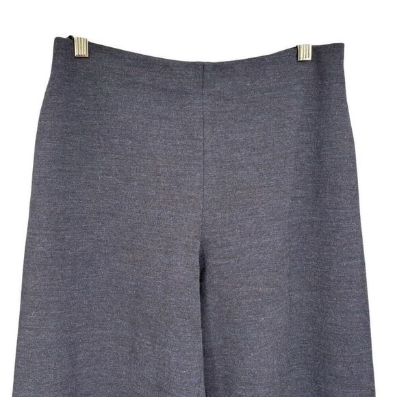 Eileen Fisher Viscose Italian Wool Knit Wide Leg Pants Gray Medium Petite NWT - Picture 4 of 7
